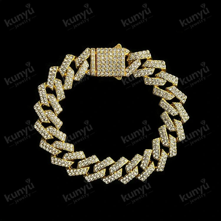Pulsera de hip hop con eslabones cubanos