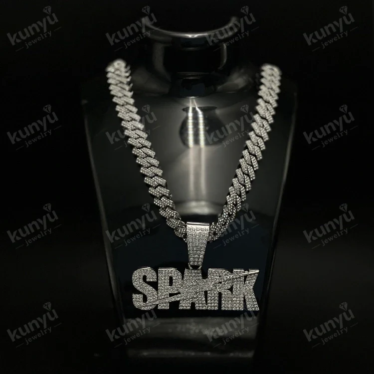 Colgante de hip hop de enlace cubano