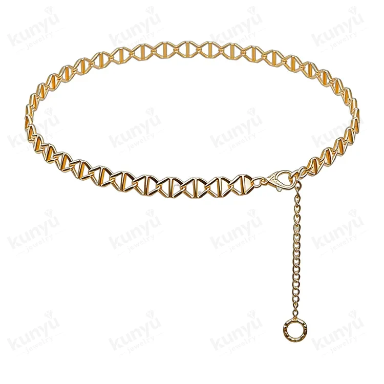 Cadena de cinturón de metal dorado Cadena de cinturón de metal dorado