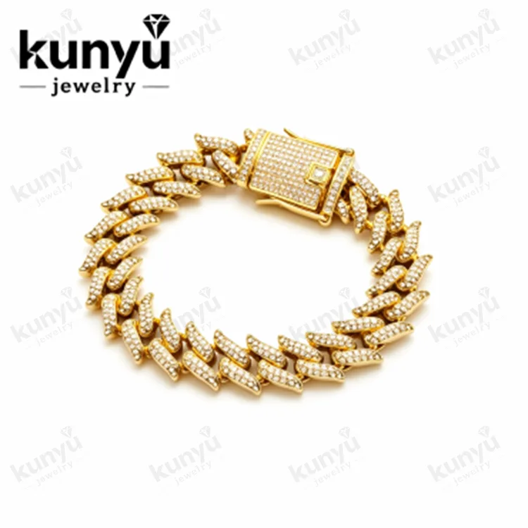 Pulsera Cubana Bañada en Oro