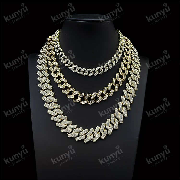 Collar de hip hop chapado en oro Collar de hip hop chapado en oro