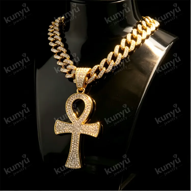 Colgante de Hip Hop chapado en oro