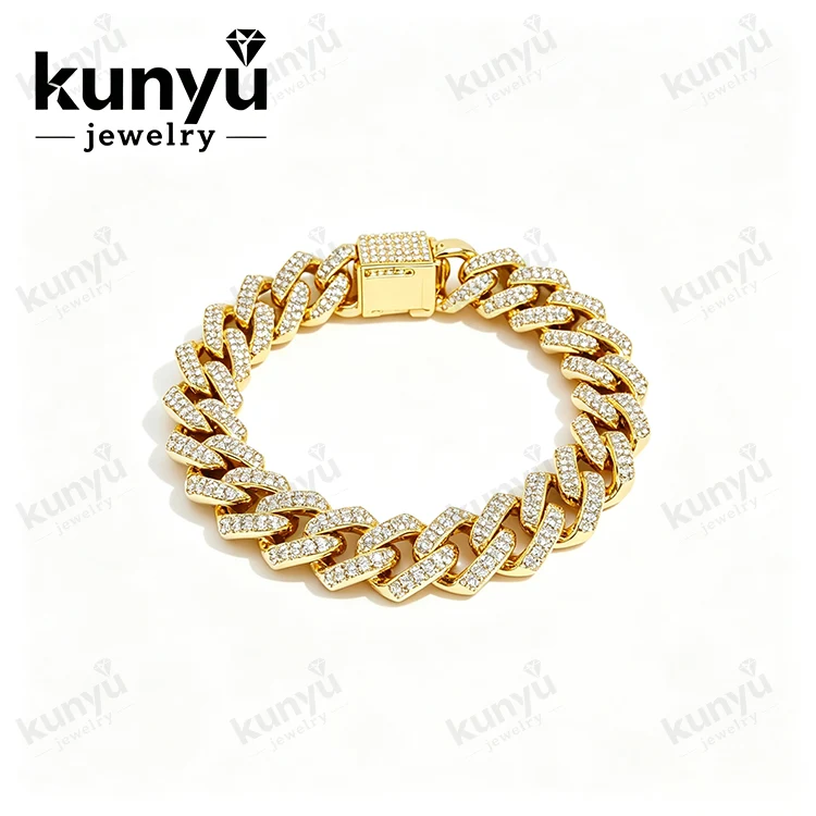 Pulsera de eslabones de cadena de hip hop
