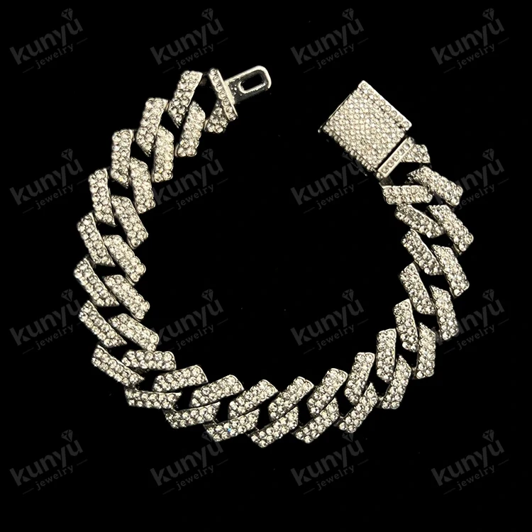Pulsera de eslabones de cadena de hip hop