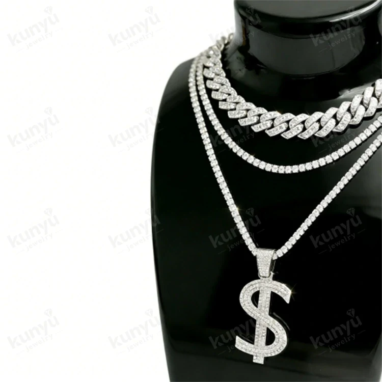 Collar con signo de dólar de hip hop
